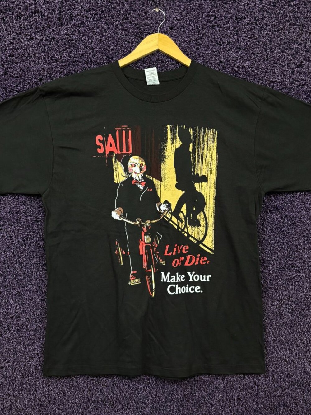 Saw Live or Die Make Your Choice Gore Film Series T-Shirt XL